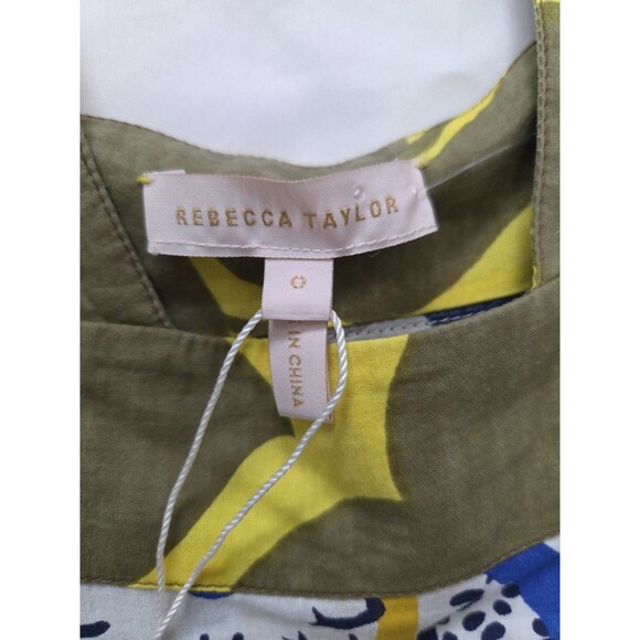 NWT Rebecca Taylor | Sz 0 | Maxi Sundress 💚 💙 💛 Floral Flowy Care Tag Missing - Picture 8 of 13